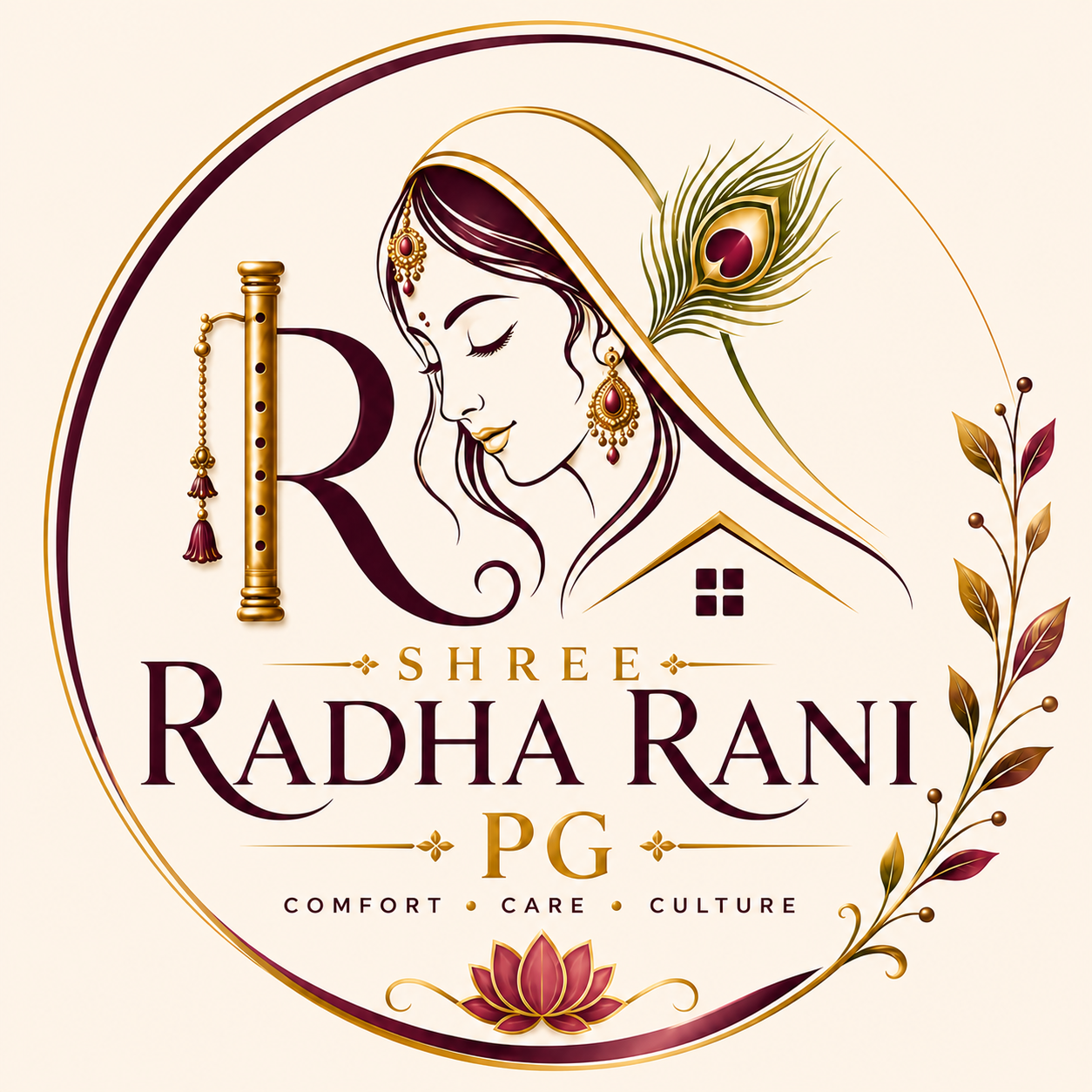 Shree Radha Rani PG logo